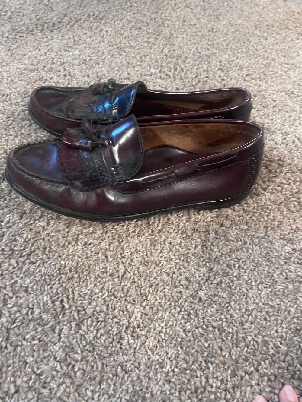 Claybrooke Brown Leather Tassel Loafers Mens Size 11M